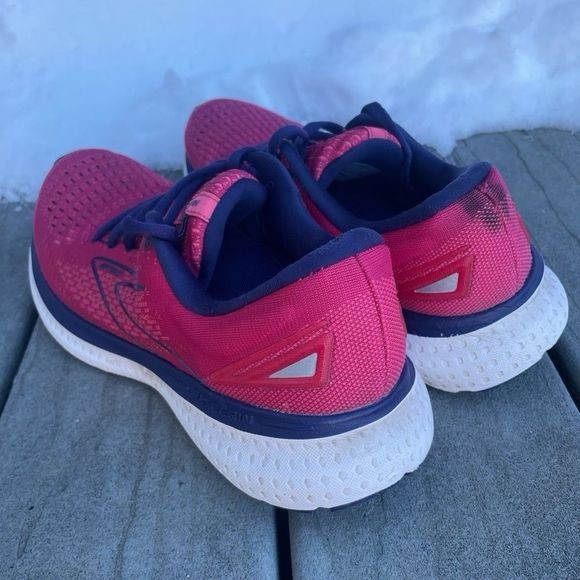 Brooks Womens Glycerin 19 Red Running Shoes Sneakers - Picture 3 of 7